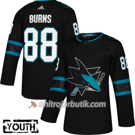 Barn Ishockey San Jose Sharks Tröja Brent Burns 88 Alternate Adidas 2018-19 Authentic